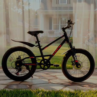 Sunvega 20 Inch 7-Speed Mountain Bike for Boys and Girls Ages 6-12 with Front Suspension