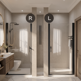 Sunvega 24x72 Inch Brushed Nickel Pivot Shower Door with Half Frame