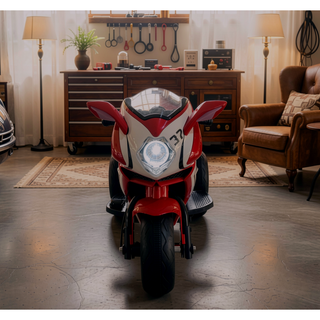 Sunvega Kids Electric Motorcycle with Headlights Music MP3 Player for 3-4 Years Boys