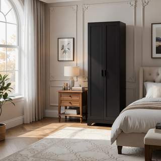 Sunvega Two Door Storage Cabinet with Adjustable Shelf Made of MDF Board for Bathroom