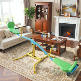 Sunvega 360 Degree Rotating Double Seesaw with Backrest and Safety Handle for Playground