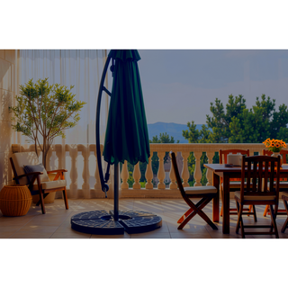 Sunvega 15-Foot Rectangular Outdoor Umbrella with Crank for Patio and Garden