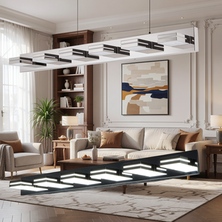 Sunvega Modern Chrome LED Vanity Light with 6 Geometric Lamp Heads for Bathroom Mirror