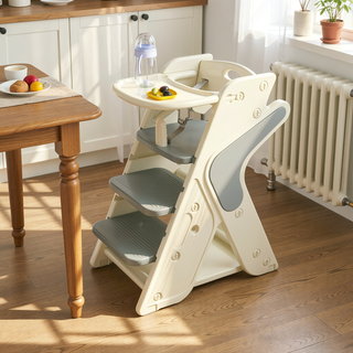Sunvega Multi-Functional Adjustable Height Toddler Tower with Five-Point Seat Belts