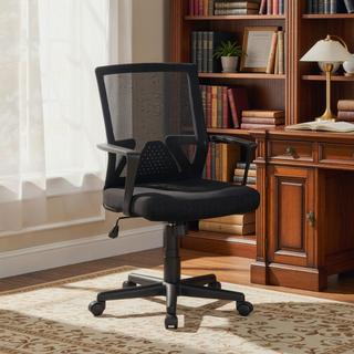 Sunvega Ergonomic Mesh Office Chair with Breathable Mid-Back Design