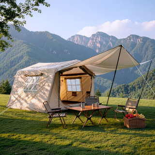 Sunvega 2025 Upgrade Inflatable Camping Tent with Air Pump and Stove Jack