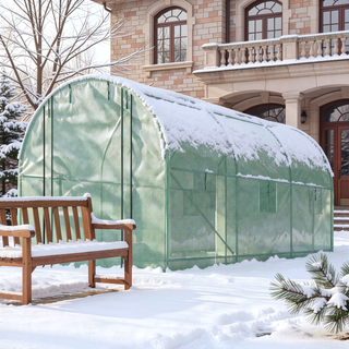 Sunvega Upgraded Walk-in Tunnel Greenhouse with PE Cover and Mesh Door