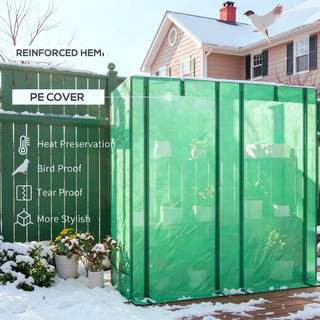Sunvega Upgraded Walk-in Tunnel Greenhouse with PE Cover and Mesh Door