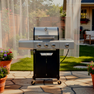Sunvega Stainless Steel 3 Burner Propane Gas Grill with Side Burner
