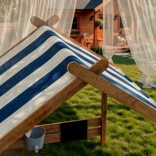 Sunvega Wooden Sandbox with Canopy House Design and Play Set for Kids