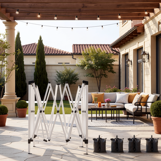 Sunvega 10'x10' Folding Canopy with 4 Removable Sidewalls and Gazebo for Outdoor Events