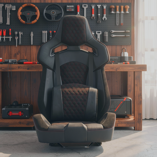 Sunvega Universal PVC Bucket Style Reclinable Sport PU Leather Simulator Racing Seat