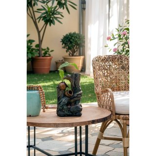 Sunvega 4-Tier Cascading Water Fountain with LED Light for Indoor or Outdoor