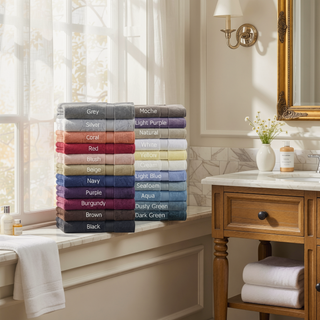 Sunvega 8-Piece Premium Cotton Towel Set with Antimicrobial Treatment for Health and Wellness