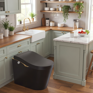 Sunvega Tankless Smart Toilet with Bidet, Auto Flush, Heated Seat, and Foam Shield