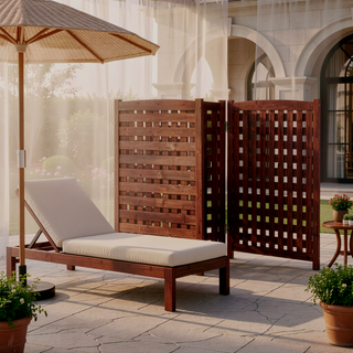 Sunvega 3-Panel Outdoor Air Conditioner Privacy Fence Screen for Garden and Patio
