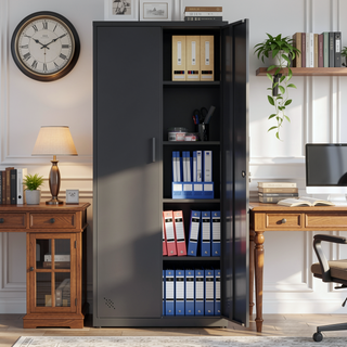 Sunvega High Strength Steel Storage Cabinet with Adjustable Shelves and Doors