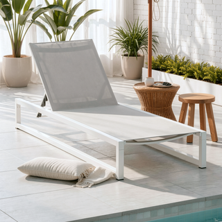 Sunvega Adjustable Patio Chaise Lounge Set of 2 with Breathable Mesh Seat