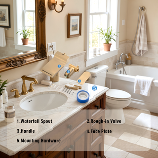 Sunvega Wall Mount Waterfall Bathtub Faucet with Single Handle and Matte Black Finish