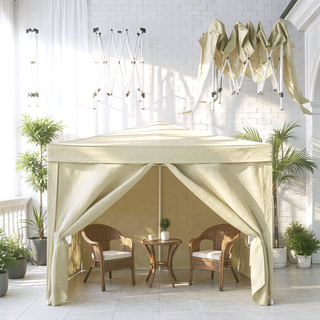 Sunvega 10'x10' Folding Canopy with 4 Removable Sidewalls and Gazebo for Outdoor Events