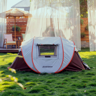 Sunvega Pop Up Boat Tent for 4-6 Persons with White and Brown Color