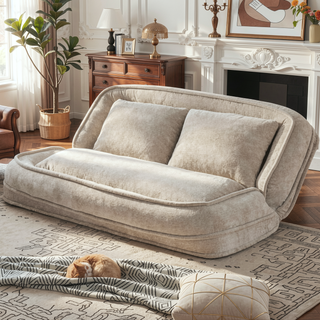Sunvega Double Human Dog Bed Loveseat with 5 Adjustable Positions and Plump Pillow
