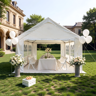 Sunvega 10x20ft Water Resistant Anti-UV Carport Party Canopy with Removable Sidewalls