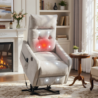 Sunvega Single Motor Power Lift Recliner Chair with Massage and Heat for Elderly