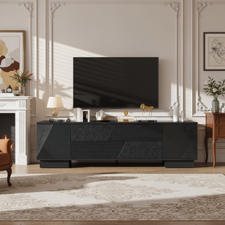 Sunvega Modern TV Stand with Storage Cabinets and Drawers for TVs up to 75 Inches