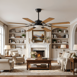 Sunvega 52 Inch Windmill Ceiling Fan with Lights Remote 8 Blades 6-Speed DC Motor