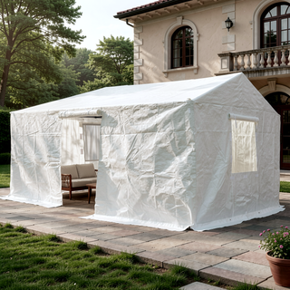 Sunvega Universal Winter Gazebo Cover with Sidewalls and Mesh Windows Waterproof