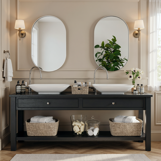 Sunvega Modern White Metal Framed Recessed Medicine Cabinet with Mirror and Storage