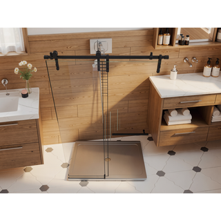 Sunvega 32 x 48 Inch White Shower Base Pan with Center Drain