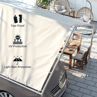 Sunvega Weather-Resistant Carport Replacement Canopy Cover with Ball Bungee Cords