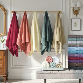 Sunvega 8-Piece Premium Cotton Towel Set with Antimicrobial Treatment for Health and Wellness
