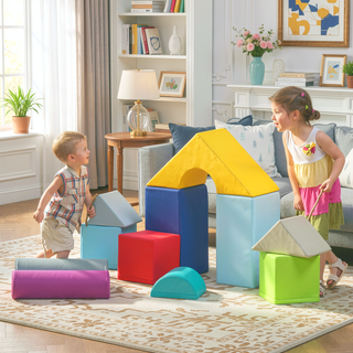 Sunvega 11-Piece Soft Foam Climbing Blocks Playset for Toddlers Aged 1-3 Years