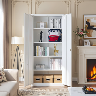Sunvega High Strength Steel Storage Cabinet with Adjustable Shelves and Doors