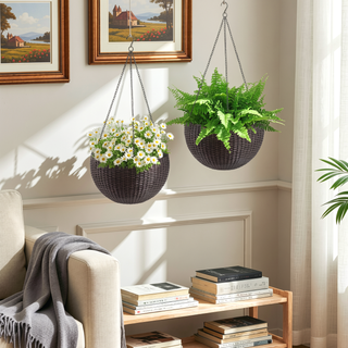 Sunvega 2 Pack Tall 21.7 Inch Crack-Resistant UV-Resistant Matte Planter Box for Indoor Outdoor