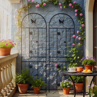 Sunvega 2 Pack 71" x 19.7" Metal Galvanized Rustproof Trellis for Climbing Plants