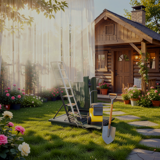 Sunvega 6x5ft Outdoor Metal Storage Shed with Sliding Doors and Punched Vents