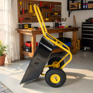 Sunvega Two-Wheeled Garden Cart with 10-Inch Pneumatic Wheels for Easy Handling