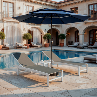Sunvega 15-Foot Rectangular Outdoor Umbrella with Crank for Patio and Garden