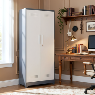 Sunvega Heavy Duty Steel Storage Cabinet With Locking Doors and Adjustable Shelves