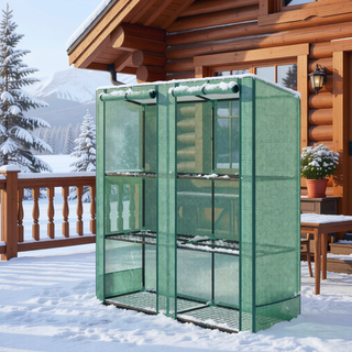 Sunvega Upgraded Walk-in Tunnel Greenhouse with PE Cover and Mesh Door