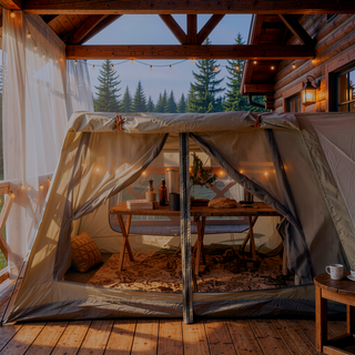 Sunvega 2-3 Person All-Season Camping Tent with Awning and Mosquito Screen
