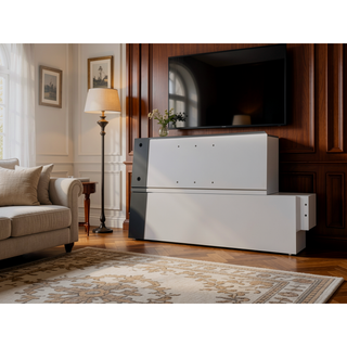 Sunvega White Modern Wooden Kids Toy Storage Cabinet with Doors and Open Shelf