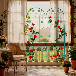 Sunvega 2 Pack 86.7" x 19.7" Rustproof Metal Garden Trellis for Climbing Plants