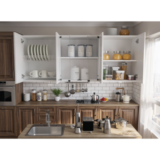 Sunvega Superior Peoria Wall Cabinet with Four Interior Shelves and White Finish