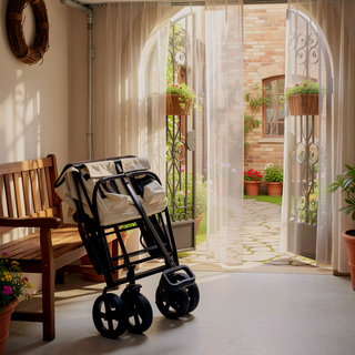 Sunvega Foldable Collapsible Wagon Cart with Extention Dual-Layer Design All-Terrain Wheels
