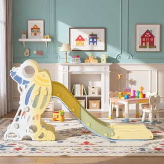 Sunvega Indoor Rocket Ship Slide for Toddlers Ages 1.5-3 with Non-Slip Stairs